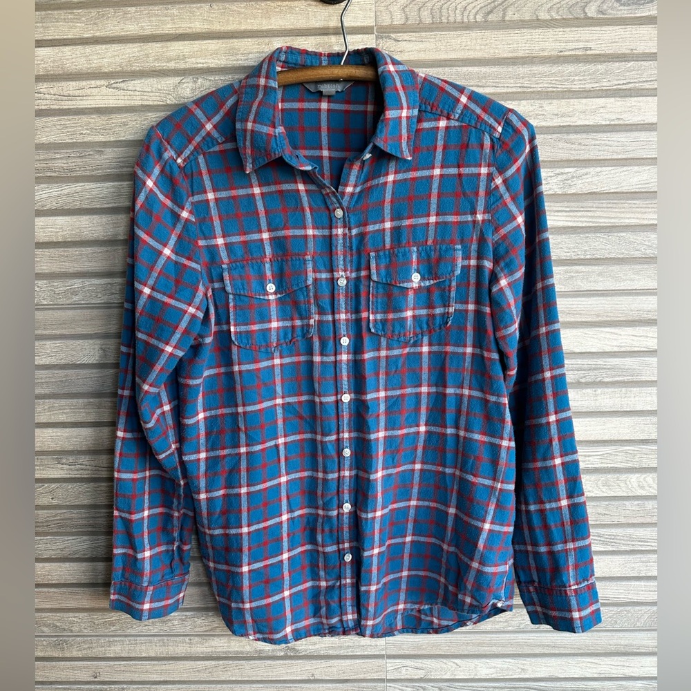 Rubbish Women’s Flannel 100% Cotton Plaid Shirt Size Small